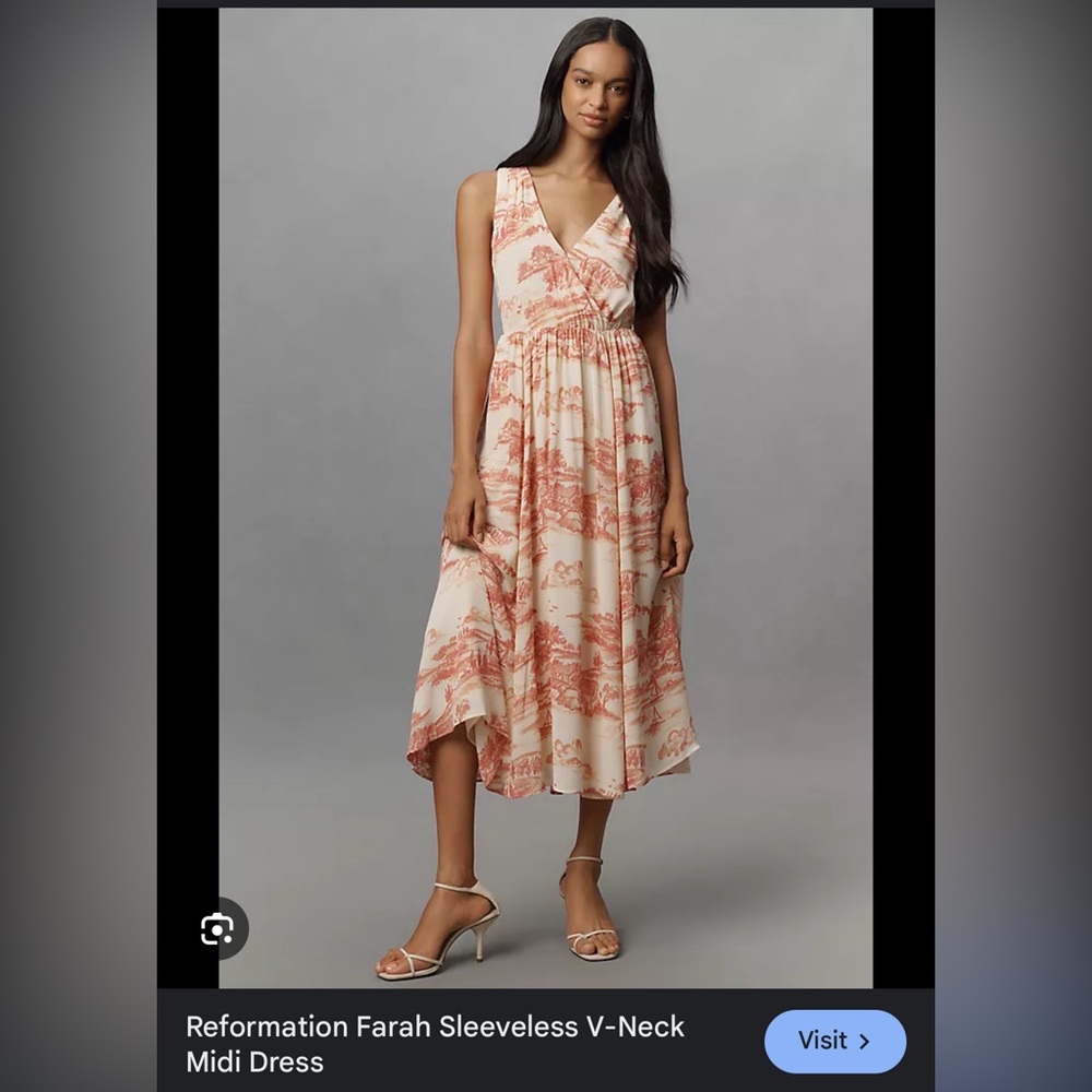 Reformation Farah Sleeveless V-Neck Midi Dress